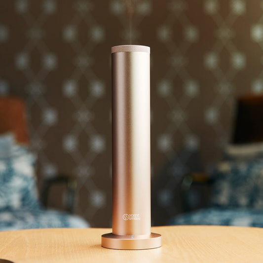Scent Smiles Cold-Air Tower Scent Diffuser | Up to 1,000 Sq Ft. | Gold
