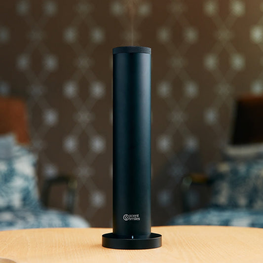 Scent Smiles Cold-Air Tower Scent Diffuser | Up to 1,000 Sq Ft. | Black
